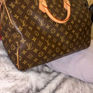 Louis Vuitton Brown and Tan Monogram Bag